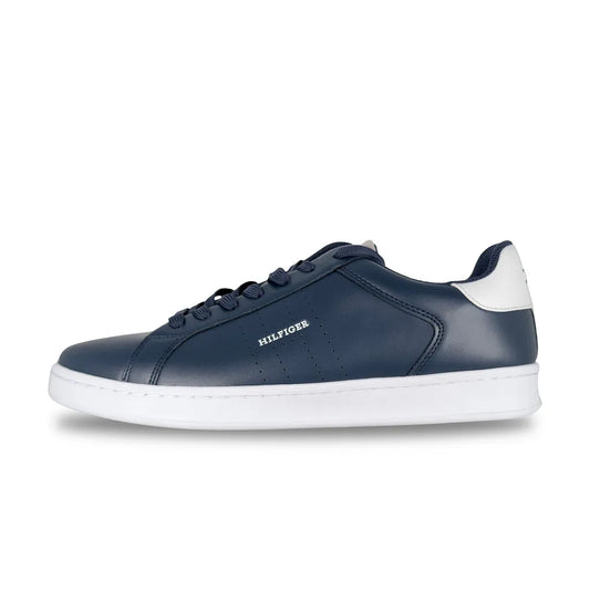 Tommy Hilfiger Logo Leather Cupsole Men’s Sneakers - Navy Blue