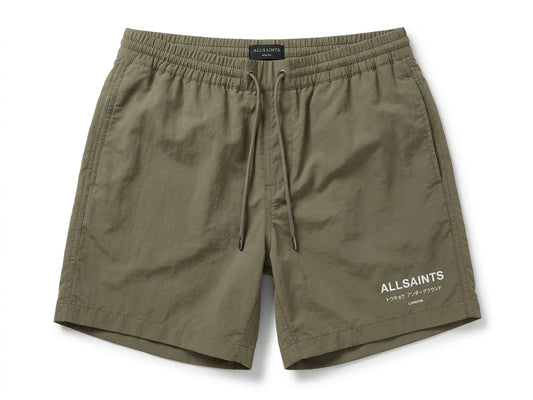 ALLSAINTS Men's Tokyo Underground Drawstring Shorts - Khaki