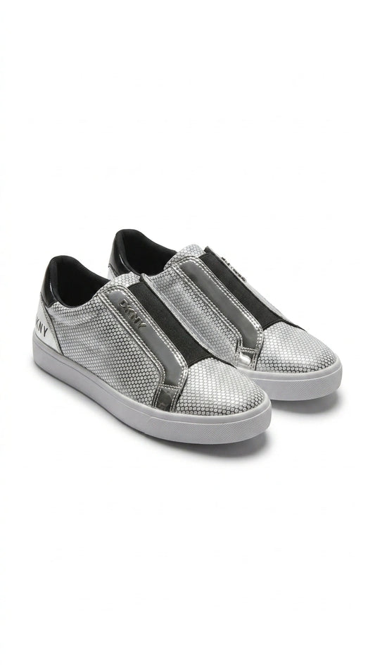 DKNY Women Textured Slip-On Sneakers - Silver