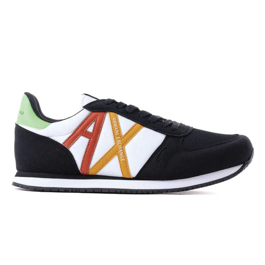 ARMANI EXCHANGE Logo Lace-Up XUX017 Sneakers - BLKGRN