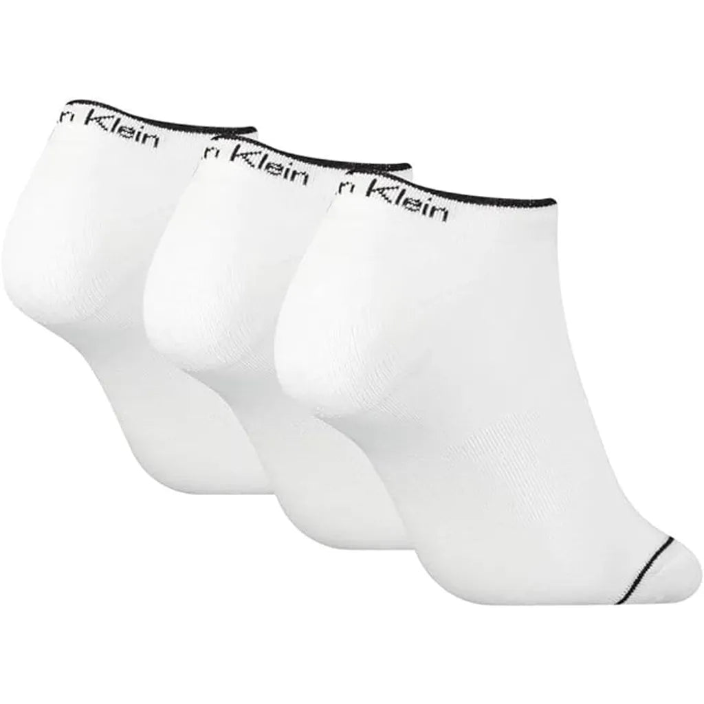 Calvin Klein Premium Everyday Low-Cut Cotton Blend Socks – White