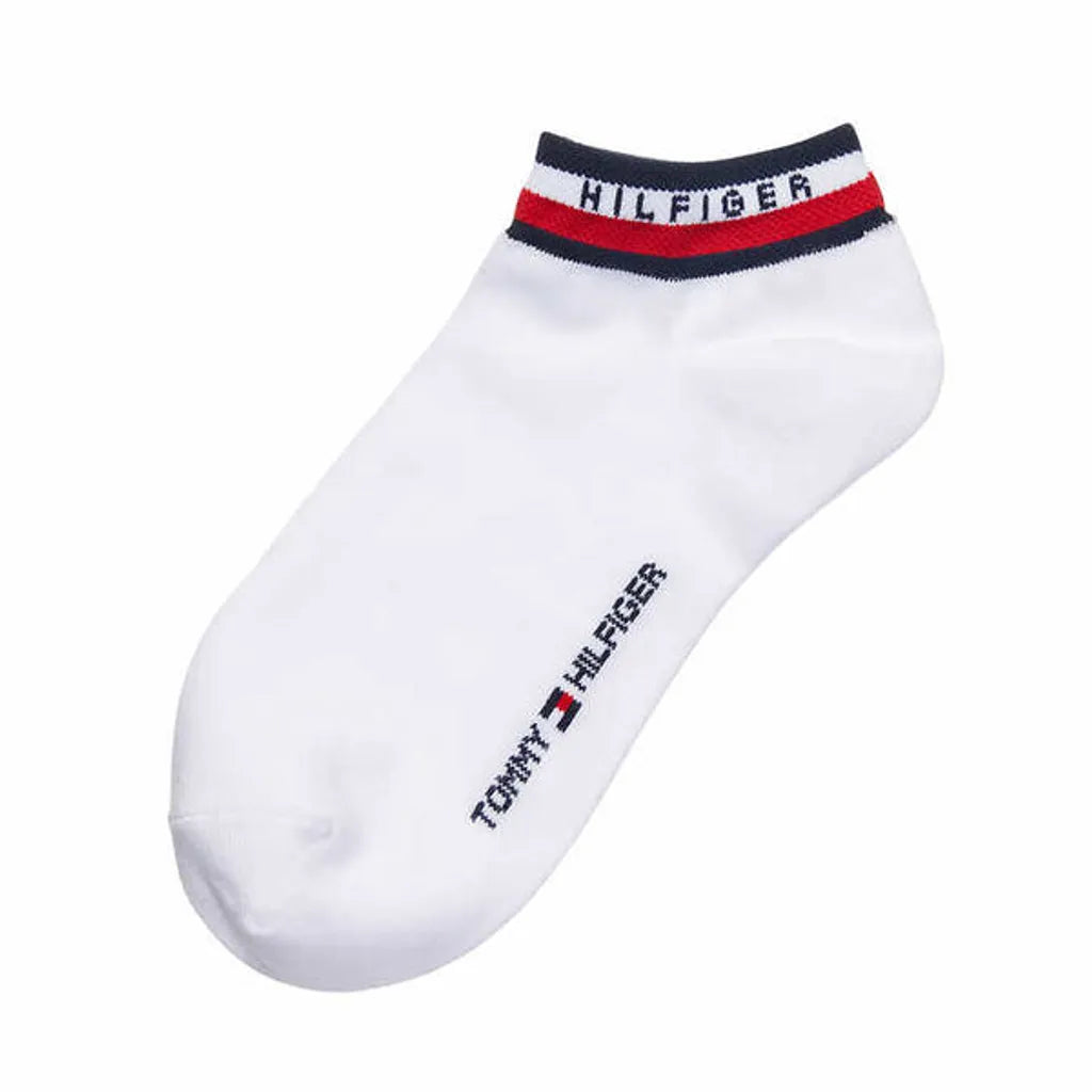 Tommy Hilfiger Classic Sport Stripe Premium Ankle Socks – White