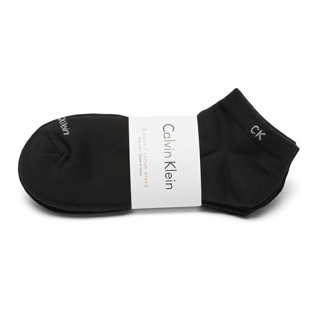 Calvin Klein Premium Low-Cut Cotton Blend Socks – Black - Pack of 3