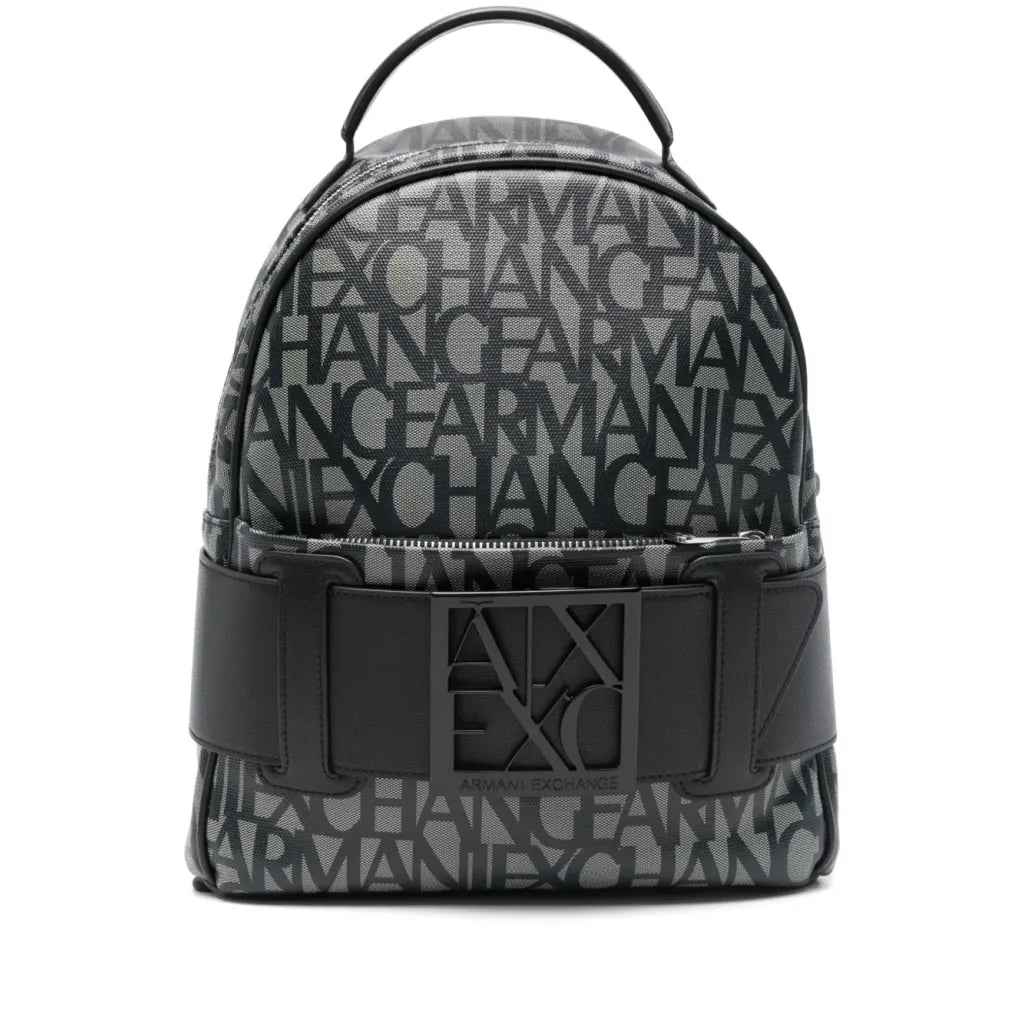 Armani Exchange Logo Backpack - Black & Grey