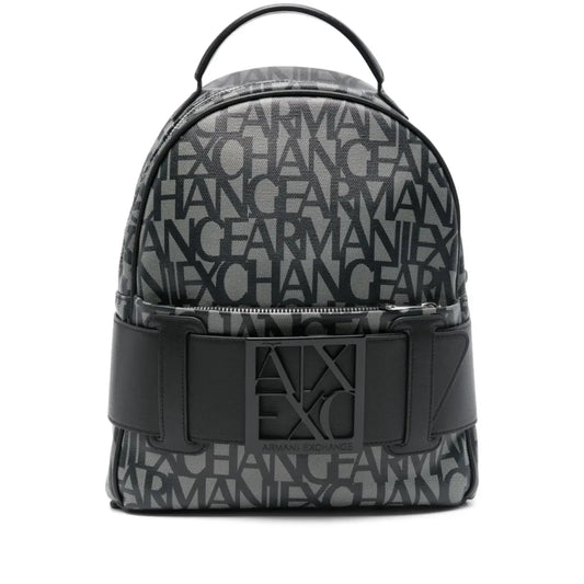 Armani Exchange Logo Backpack - Black & Grey
