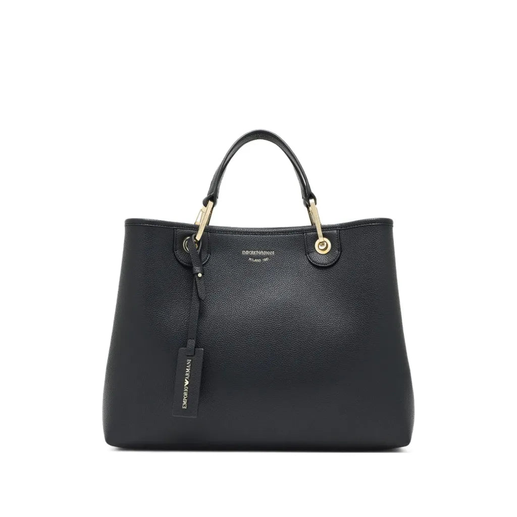 Medium Grainy Leather Handbag - Black