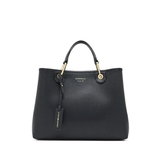 Medium Grainy Leather Handbag - Black