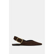 SUEDE SLINGBACK SHOES - brown