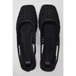 ZARA Black Crochet Pointed Slingback Flats
