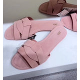 ZARA Criss-Cross Split Suede Flat Sandals