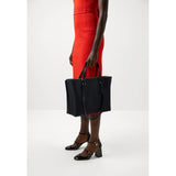Pinko Women's Carrie Shopper Big Bottled Leather Bag, 37 - Black