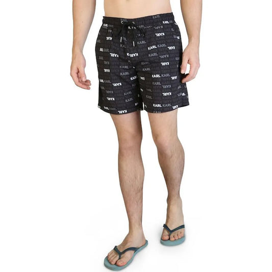 Karl Lagerfeld Rosso Polyester Men Swim Boxer