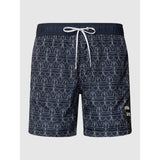 Karl Lagerfeld Ikonik All-Over-Print Board Shorts - Navy