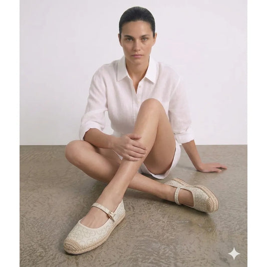 Guess Mary-Jane Monogram Espadrilles
