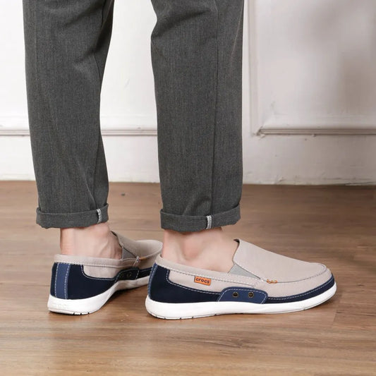 Crocs Walu Men Loafers - Beige / Navy