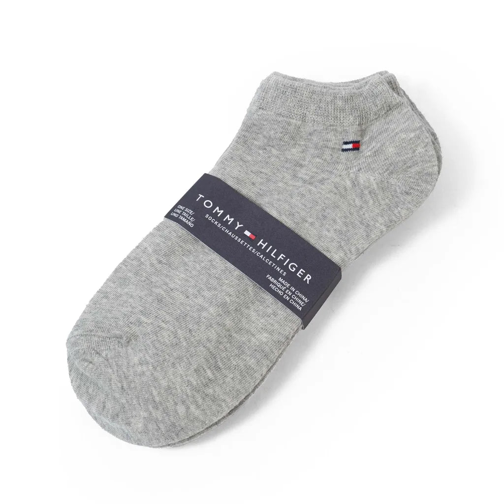 Tommy Hilfiger Short Ankle Socks - Pack of 3 - Grey