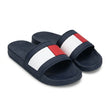 Tommy Hilfiger Men Iconic Flag Detail Pool Slides - Navy Flag