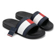 Tommy Hilfiger Men's Flag Logo Pool Slides - Black