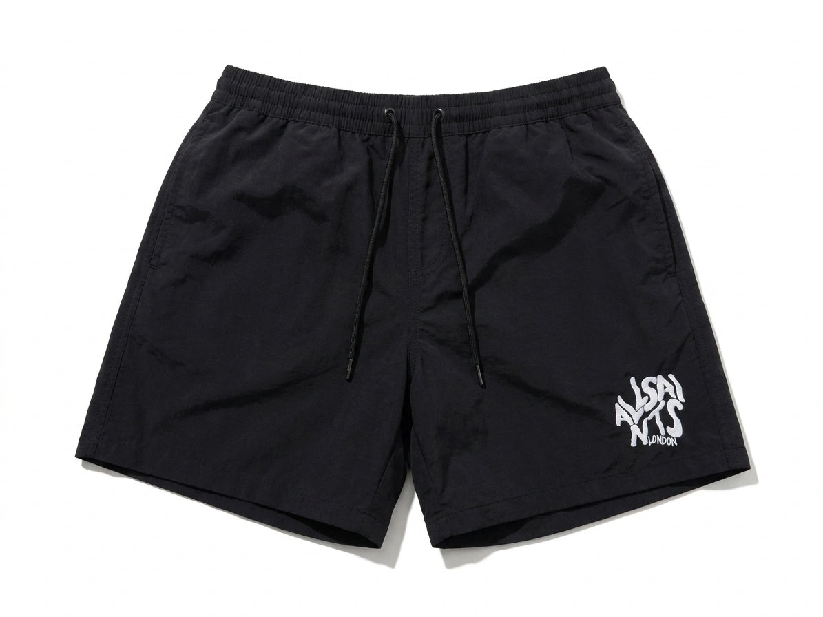 LSA ANTS London Logo Drawstring Shorts - Black