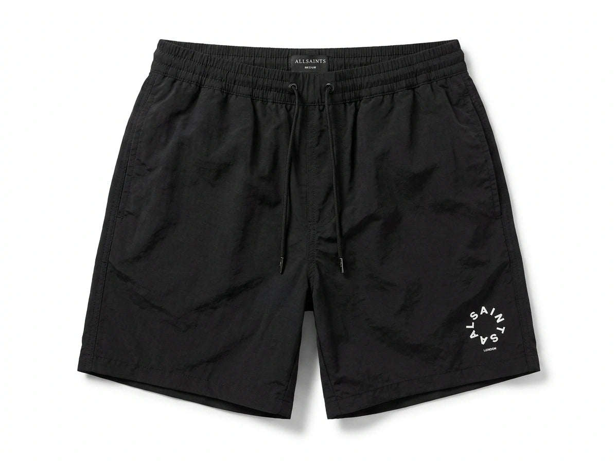 ALLSAINTS Men Reclub Logo Swim Shorts - Black