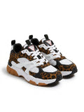 Guess Women's Mesh and Leopard Print Chunky Sneakers - Leopard Multi