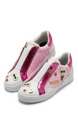 Karl Lagerfeld K/Ikonic Embellished Slip-On Sneakers - Pink Multi