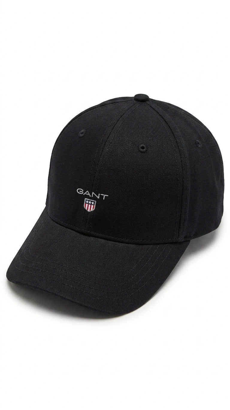 GANT Logo Embroidered Baseball Cap - Black