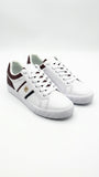 Tommy Hilfiger Women's Essential Logo Stripe Low Top Sneakers - White/Burgundy