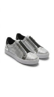 DKNY Women Textured Slip-On Sneakers - Silver