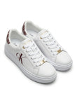 Calvin Klein Women's Low Top Platform Sneakers - White/Burgundy