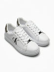 Calvin Klein Jeans Women's CK Logo Low-Top Sneakers - White