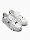 Calvin Klein Jeans Women's CK Logo Low-Top Sneakers - White