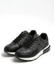 Guess Monogram Low-Top Sneakers - Black