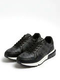 Guess Monogram Low-Top Sneakers - Black