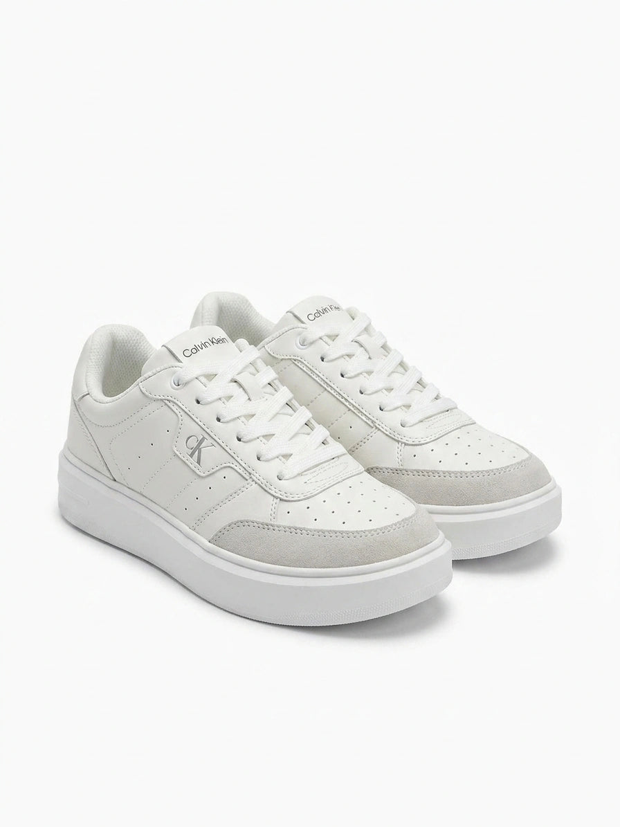 Calvin Klein Women's Low Top Court Sneakers - White/Grey