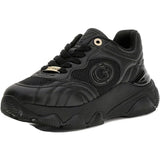 GUESS Women's Mesh Panel Lace-Up Sneakers - Black