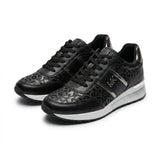 Michael Kors Women's Kameron Leopard Print Wedge Trainer Sneakers - Black/Silver
