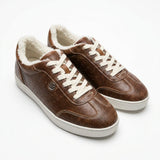 Scotty Distressed Leather and Sherpa Sneaker
