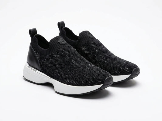 Michael Kors Women's Studded Knit Slip-On Sneakers - Black