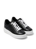 Michael Kors Women's Woven Platform Sneakers - Black/White