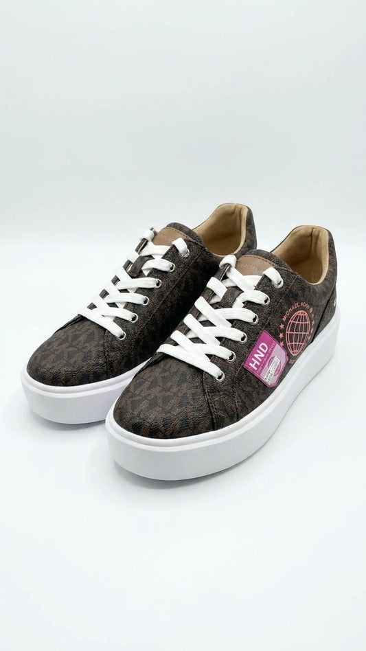 Michael Kors Women's Platform Monogram Sneakers - Brown Multi