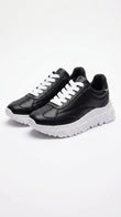 DKNY Women's Chunky Logo Sole Sneakers - Black