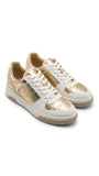 Michael Kors MK Logo Low-Top Sneakers - White Gold
