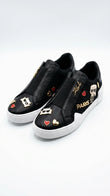 Karl Lagerfeld Women Choupette AppliquÃ© Slip-On Sneakers - Black