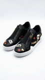 Karl Lagerfeld Women Choupette AppliquÃ© Slip-On Sneakers - Black