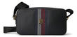 Tommy Hilfiger Women TH Logo Striped Crossbody Bag - Black