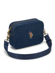 U.S. Polo Assn. Denim Double Zip Camera Crossbody Bag - Dark Blue