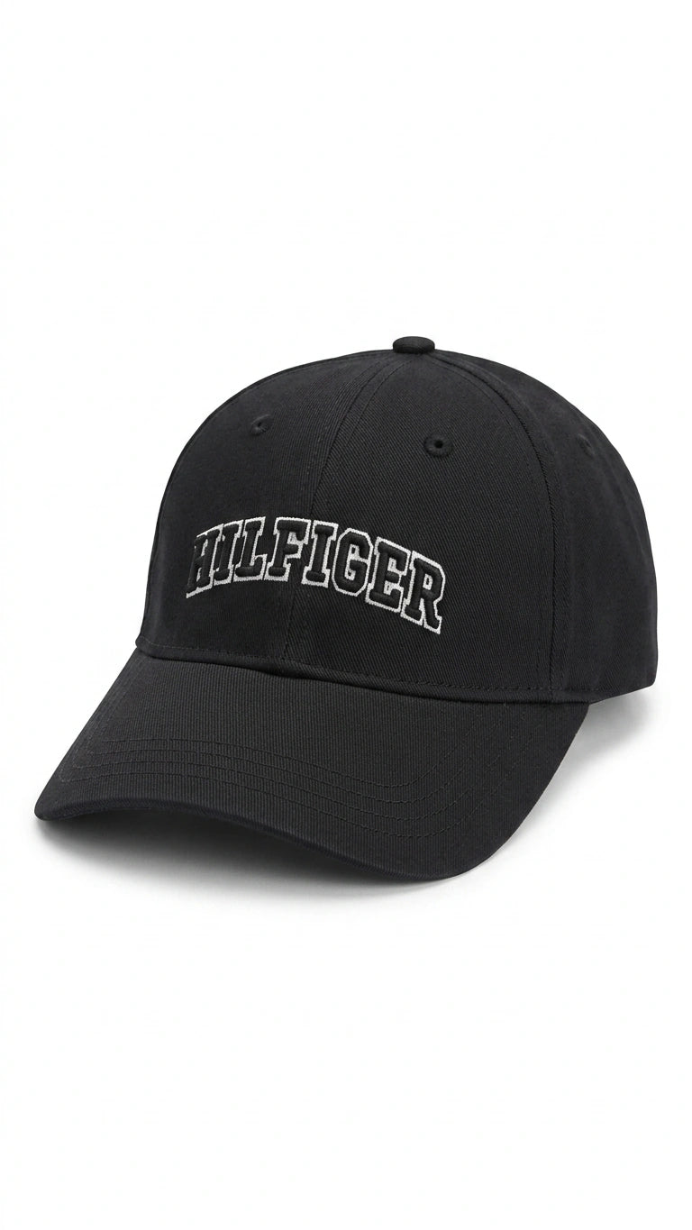 Tommy Hilfiger Men Logo Embroidered Baseball Cap - Black