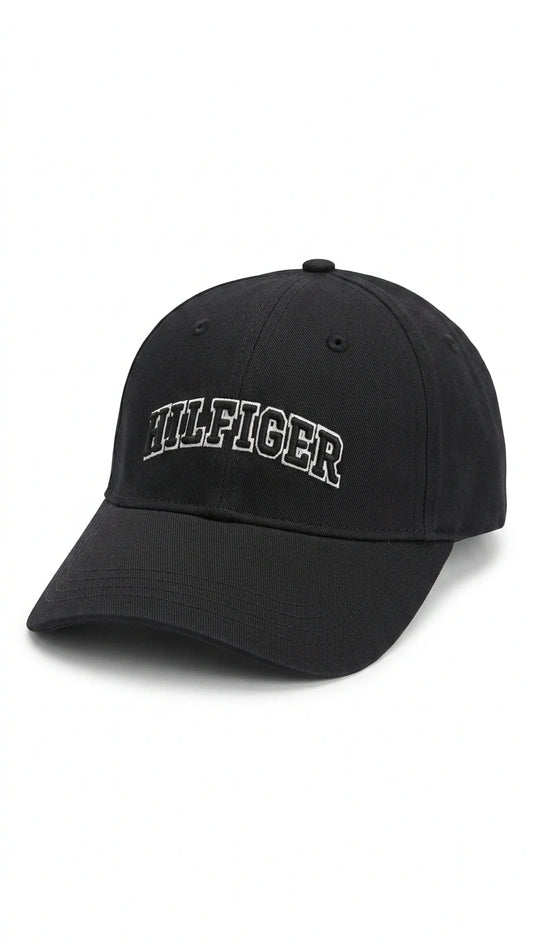 Tommy Hilfiger Men Logo Embroidered Baseball Cap - Black