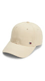 Tommy Hilfiger Essential Flag Logo Baseball Cap - Stone